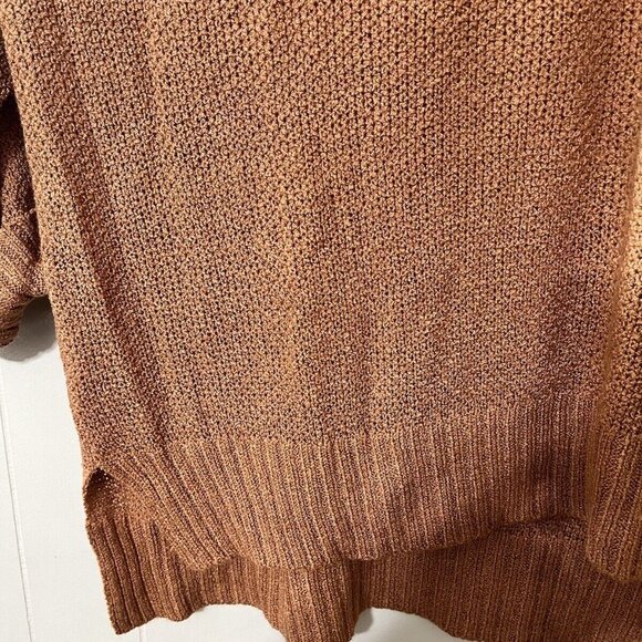 Listicle Womens Burnt Orange Wide Sweater Crew Neck Long Sleeve Size M EUC - Picture 3 of 12